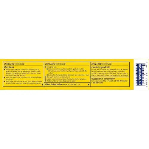 PREPARATION H Hemorrhoid Symptom Treatment Ointment, Itching, Burning & Discomfort Relief, Tube (2.0 Ounce) Preparation HAu supplements