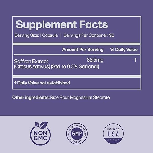 Pure Saffron Extract - Appetite Suppressant for Weight Loss Women & Men - Natural Hunger Ultra6 NutritionUS supplements