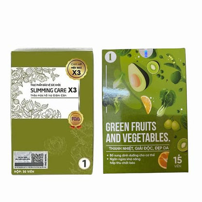 Slimming Care Newest Version X3 Type 1 Diet for Everyone (30pills/Box) + Free Vegetable Heath SecretUS supplements