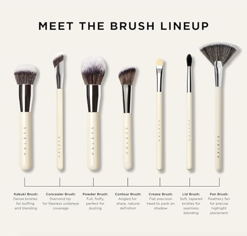 Haleys Beauty Kabuki Foundation Brush For Applying Powder, Foundation, Bronzer, Blush, and Mineral Make up, Soft Bristles, Seamless Blending, Makeup Brushes Essential, Vegan & Cruelty Free HALEYSAu supplements