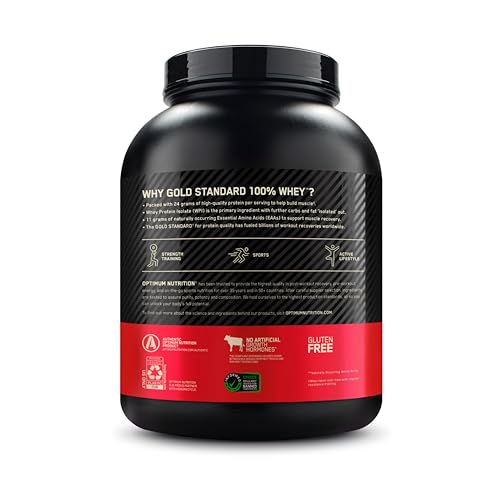 Optimum Nutrition Gold Standard 100% Whey Protein Powder, Rocky Road, 5 Pound Optimum NutritionUS supplements