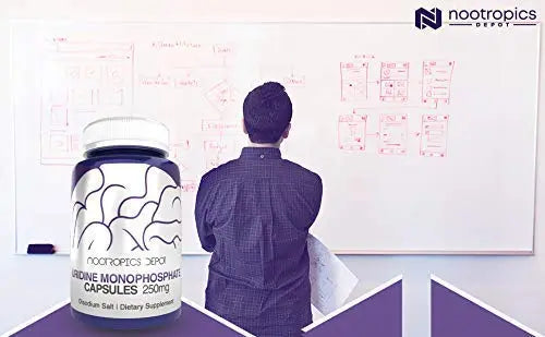 Nootropics Depot Uridine Monophosphate Capsules | Disodium Salt (60 Count) Cognitive Enhancer* | Nootropic | Choline Precursor Nootropics DepotAu supplements