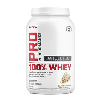 GNC Pro Performance 100 Whey Protein - Banana Cream 1.86 lbs. GNCUS supplements