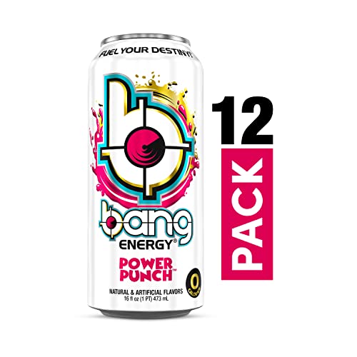 Bang Energy Power Punch, Sugar-Free Energy Drink, 16-Ounce (Pack of 12) BANGAu supplements