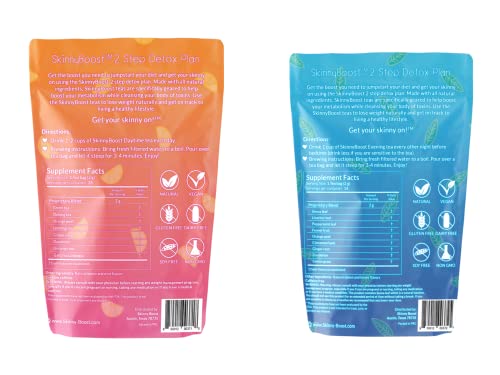 SkinnyBoost - Detox Tea Power Kit-1 - Daytime Tea (28 Bags) 1 Evening Detox Tea (14 Bags) SkinnyBoostUS supplements