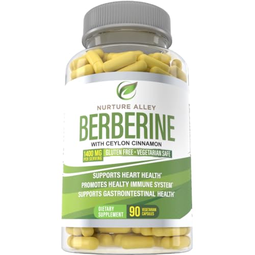 Nurture Alley Berberine Complex - Berberine HCL 1200mg Plus Organic Ceylon Cinnamon NURTURE ALLEYUS supplements