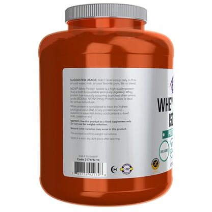 NOW Sports Nutrition, Whey Protein Isolate, 25 g With BCAAs, Unflavored Powder NOWUS supplements