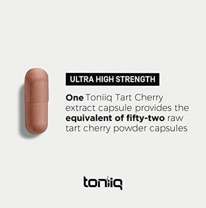 Toniiq Ultra High Strength Tart Cherry Capsules - 52,000mg 52x Concentrated Extract ToniiqUS supplements