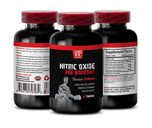Nitric Oxide powder with L-arginine and L-glutamine - Nitric Oxide Pre-Workout Booster VIP VITAMINSUS supplements
