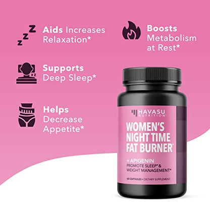 HAVASU NUTRITION Night Time Fat Burner Weight Loss Pills for Women HAVASU NUTRITIONUS supplements