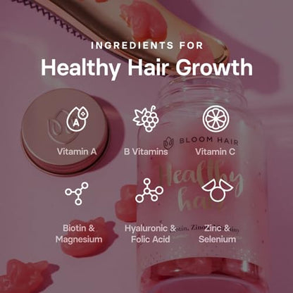 Bloom Hair Gummies for Faster Hair Growth & Biotin Vitamins for Rapid Hair Growth Bloom HairUS supplements