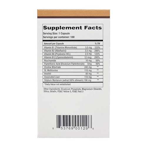LIPOCHOL, Liver Health, Vitamin and Nutrient Boost (100 Capsules/Pack of 1) LIPOCHOLAu supplements