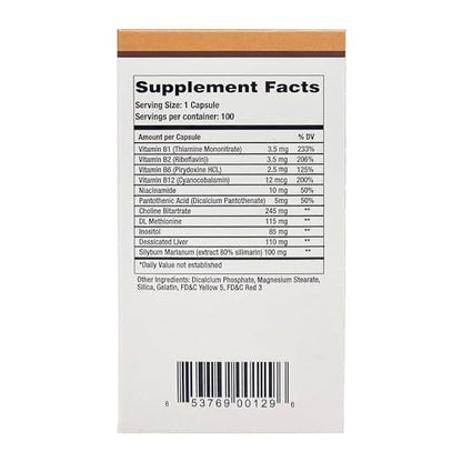 LIPOCHOL, Liver Health, Vitamin and Nutrient Boost (100 Capsules/Pack of 1) LIPOCHOLUS supplements