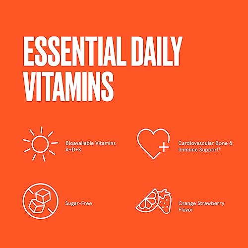Bulletproof Sugar-Free Orange Strawberry Vitamins A+D+K Gummies, 60 Count, Keto BulletproofAu supplements