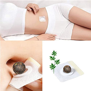 Wormwood Belly Patch,30Pcs Mugwort Abdomen Navel Patch and 30Pcs Moxibustion Patch BEANGGAu supplements
