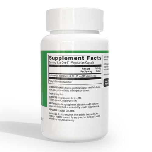 Amazon Basics Daily Probiotic, 10 Billion Active Cultures, Supporting Digestive and Intestinal Health, Capsule, 60 Count, Two Month Supply Amazon BasicsAu supplements