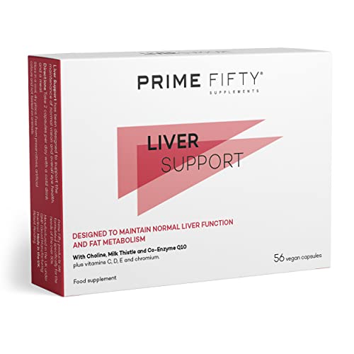 Prime Fifty Liver Support Supplements – 56 Vegan Capsules – Choline & Milk Thistle Supplements FutureYou CambridgeAu supplements