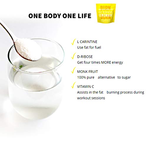 Fat Burning Lemonade Stimulant Free Weight Loss and Energy Drink Mix for Women & Men One Body One LifeUS supplements