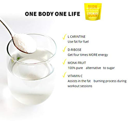 Fat Burning Lemonade Stimulant Free Weight Loss and Energy Drink Mix for Women & Men One Body One LifeUS supplements
