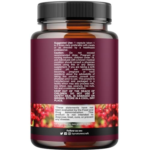 Kidney Support Cranberry Pills for Women and Men - High Strength Kidney Cleanse Detox Natures CraftAu supplements