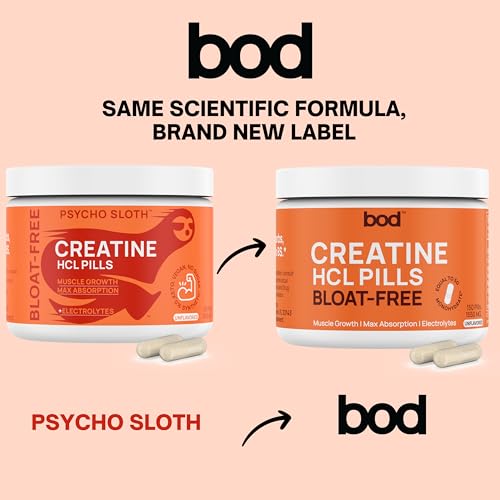 Creatine HCL Pills - Muscle Growth, Endurance, No Bloat, No Load, Not Flavored Goba TeaUS supplements