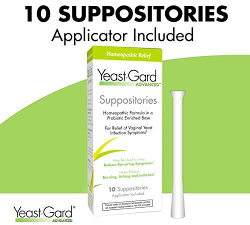 YeastGard Advanced Homeopathic Yeast Infection Vaginal Suppositories - 10 count Box Yeast-GardAu supplements