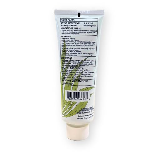 Lidocaine Plus 4% Lidocaine Cream Maximum Strength Pain & Itch Relief - Non-Greasy Formula Numbing Cream - Fast Acting Topical Pain Reliever, Soothing Topical Analgesic Aloe Vera Scent - 4 oz Lidocaine PlusAu supplements