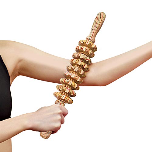 Deston Wooden Massager Handheld Roller Trigger Point Massager Stick for Fascia, Cellulite DestonUS supplements
