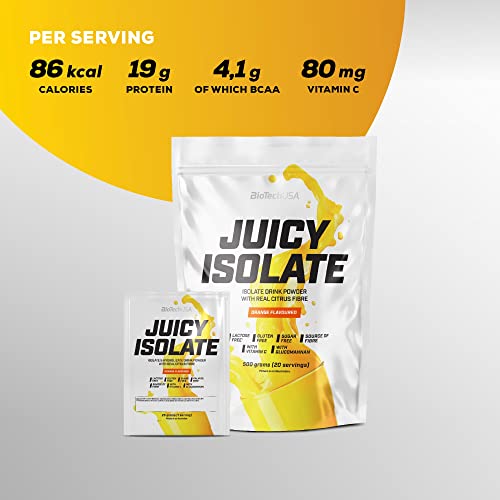 BioTechUSA Juicy Isolate | Gluten-Free, Lactose-Free, Sugar-Free | Refreshing Protein Soft Drink BioTechUSAAu supplements