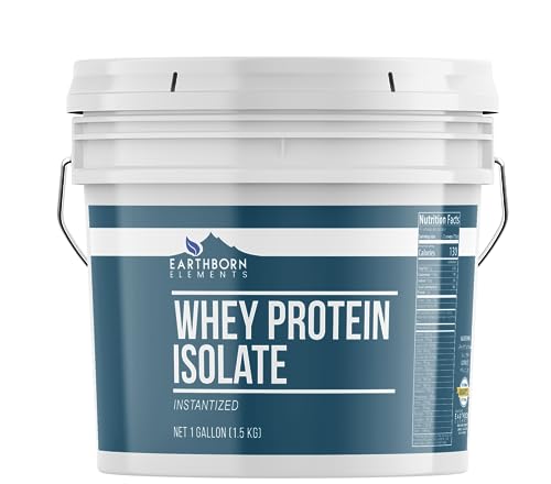Earthborn Elements Whey Protein Isolate, 1 Gallon Bucket, Protein Powder, Unflavored Earthborn ElementsUS supplements