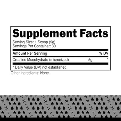 Primal Creatine Monohydrate Powder (400 Grams) | Unflavored Micronized Creatine PrimalUS supplements