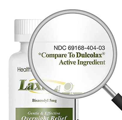 HealthA2Z Laxative Bisacodyl 5mg | 250 Counts | Gentle and Fast Overnight Relief HealthA2ZUS supplements