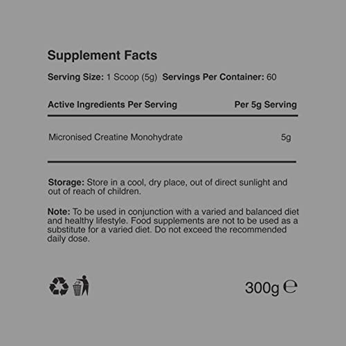 Warrior Creatine Monohydrate Powder – 300g – Micronised for Easy Mixing WarriorUS supplements