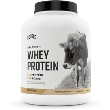 Levels Grass Fed 100% Whey Protein, No Hormones, Cappuccino, 5LB Levels NutritionUS supplements
