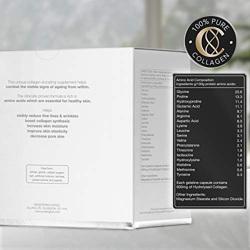 Collagen Supplement, Best Hydrolysed Collagen Peptides, 3 Months Supply for Younger Looking Skin PurelogicolUS supplements