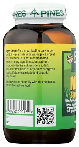 Pines Organic Mighty Greens Superfood Blend, 8 Ounce PinesAu supplements