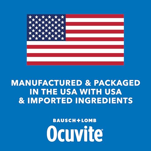 Ocuvite 50+ Eye Vitamin & Mineral Supplement, Multivitamin for Vision & Ocular Health with Omega-3, Zinc, Vitamins C & E, Lutein & Zeaxanthin, Zinc Supplements for Women and Men, 50 Softgels OcuviteAu supplements