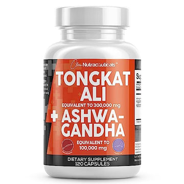 Clean Nutraceuticals Tongkat Ali 300,000mg and Ashwagandha 100,000mg Clean NutraceuticalsUS supplements