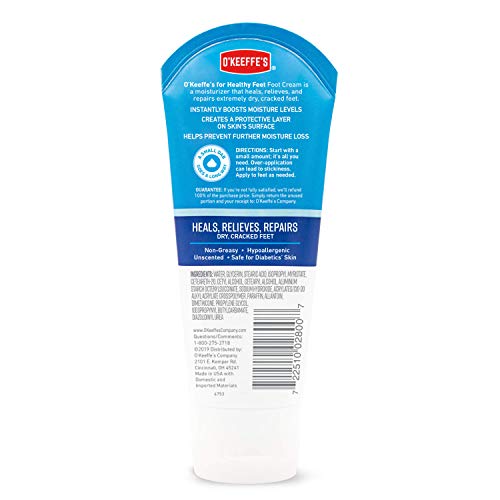 O'Keeffe's for Healthy Feet Foot Cream, Guaranteed Relief for Extremely Dry, Cracked Feet O'Keeffe'sUS supplements