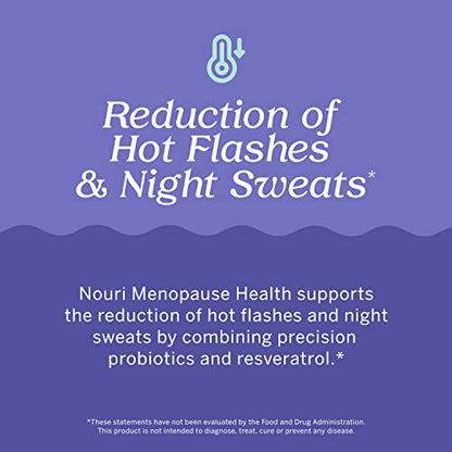 Nouri Menopause Health Probiotic, Menopause Relief for Women - Resveratrol Capsules NouriUS supplements