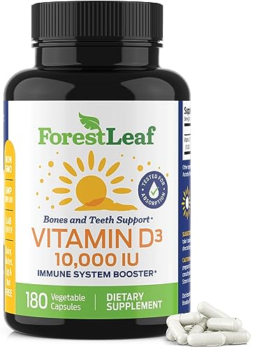 ForestLeaf - Vitamin D3 IU Weekly Supplement (Unflavored -10000-180 Count) ForestLeafAu supplements