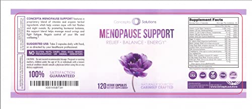 Concepta Solutions Menopause Support - Menopause Relief and Weight Management Support - for Hot Flashes, Night Sweats Relief and Energy - 120 Capsules - Made in USA Concepta SolutionsAu supplements