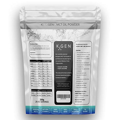 Keto MCT Oil Powder Pure Coconut MCT Keto Coffee Creamer | Premium Quality C8 Easily Absorbed & Digested K GEN ketogenic enhancementUS supplements