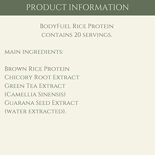 Complementary Supplements | BodyFuel Brown Rice Protein Powder Plus Chicory, Green Tea Complementary SupplementsAu supplements