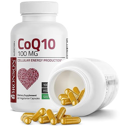 Bronson CoQ10 100 MG High Potency Cellular Energy Production, 60 Vegetarian Capsules BronsonUS supplements