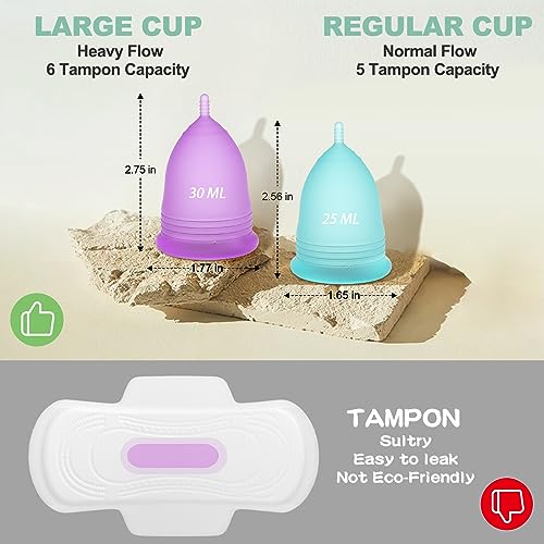 YTYOMUR Menstrual Cup Steamer Sterilizer with 2 Reusable Period Cups, Menstrual Cups Cleaner YTYOMURAu supplements