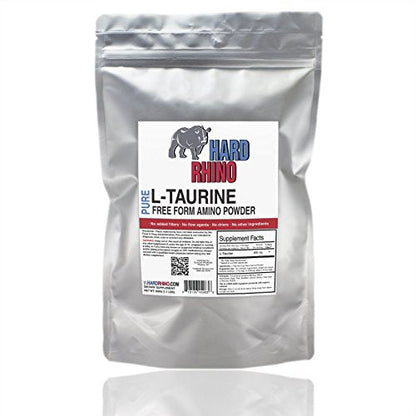 HR Supplements Taurine Powder, 1 Kilogram (2.2 Lbs) | Muscle Recovery | Cardio & Energy Hard RhinoUS supplements