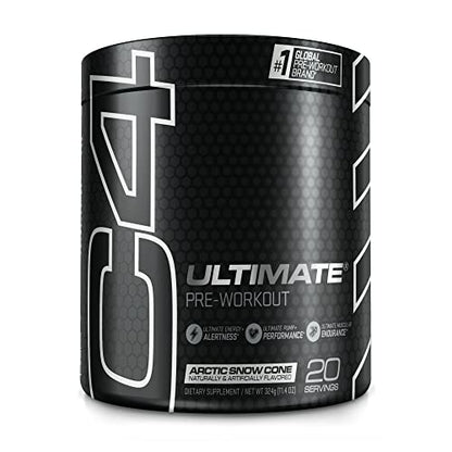 C4 Ultimate Pre Workout Powder Arctic Snow Cone - Sugar Free Preworkout Energy CellucorUS supplements
