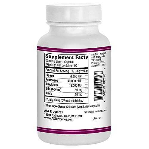 AST Enzymes Lipase-HP Plus – 90 Vegetarian Capsules - Fat Digestion Support – Keto Diet AST EnzymesAu supplements