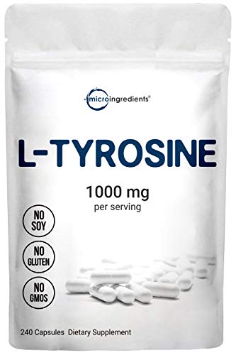 Micro Ingredients Plant Based L Tyrosine Pills, 1000mg Per Serving, 240 Capsules Micro IngredientsAu supplements